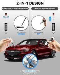 Tinta de Retoque Genesis Cavendish Red (RLA) 2 em 1: Reparo Rápido e Impecável para Seu Carro - imagem 3
