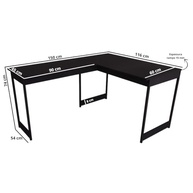 Mesa em L Estilo Industrial - Escrivaninha de Canto Moderna para Escritório e Estudo | Tampo Reversível e Design Versátil - imagem 4