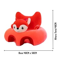 Almofada Infantil de Apoio para Bebê - Posição Sentada Segura e Confortável (Raposa Rosa e Vermelha) - imagem 3