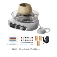 Mini Kit de Roda de Cerâmica com 8 Ferramentas - Máquina de Escultura para Iniciantes e Crianças - imagem 5