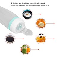 Conjunto Alimentador de Alimentos para Bebês com Colher de Silicone Segura e Mamadeira Integrada - imagem 4