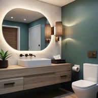 Espelho Oval de Corpo Inteiro 80x50cm com LED - Design Premium para Quarto e Sala - imagem 4