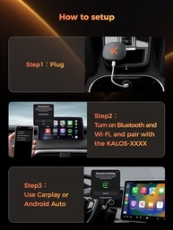 Adaptador Carplay Sem Fio KALOS: Transforme Seu Carro em um Centro de Entretenimento Inteligente - imagem 5
