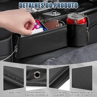 Organizador de Couro para Carro: Preenchedor de Lacuna de Assento com Porta-Copos e Bolso Inteligente - imagem 4