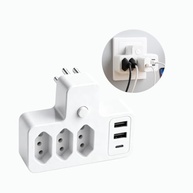 Adaptador Múltiplo Tomada com 3 Entradas e 2 USB-A + 1 USB-C | Régua de Energia Inteligente - imagem 3