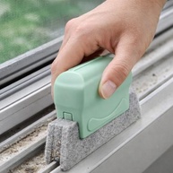 Escova de Limpeza Multiuso com Cerdas Firmes - Ideal para Janelas, Trilhos e Cantos Difíceis | Design Ergonômico e Lavável (Verde) - imagem 3