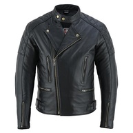 Jaqueta masculina de couro de qualidade premium para motocicletas com zíper aprovado pela CE - imagem 2