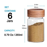 Jarras de Vidro para Especiarias SAIOOL - 6 Peças com Tampa Hermética e Rótulos Personalizados - imagem 4
