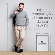 Quadro Decorativo 60x40 Jesus Orando Leão com Coroa de Espinhos - Moldura Preta em Madeira Premium - imagem 3
