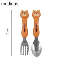 Kit Talher Infantil com Estojo - Jogo de Talheres Inox para Criança com Design Divertido - imagem 4