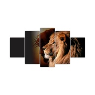 Quadros Decorativos Mosaico MDF Leão de Judá Jesus 115x60cm - Decoração Espiritual com Estilo - imagem 1
