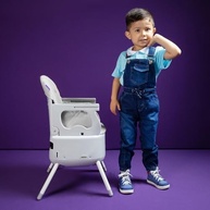 Cadeira de Refeição Cosco Kids Frutty Cinza - Multiuso com Fechamento Compacto - imagem 3