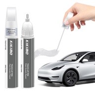 KIKIMO Tinta de Retoque Tesla Branco Pérola - Kit Reparo Pintura Carro 2-em-1 com Ponta Caneta e Pincel - imagem 1