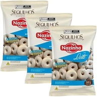 Kit 3 Pacotes de Sequilhos Sabor Leite de 300g cada - Nazinha - imagem 1