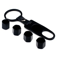 Kit 4 Tampas de Válvula de Pneu Akozon em Liga de Zinco com Chaveiro - Proteção e Estilo para Seu Veículo - imagem 1