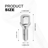 Kit 20 Parafusos de Roda M12x1,25 para Dodge Dart, Jeep Cherokee, Renegade e Compass | Segurança e Durabilidade - imagem 3