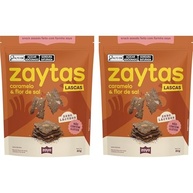 Zaya, Kit 2 Zaytas Caramelo & Flor De Sal Snack Lascas De Brownie S/Glúten Lactose 80g - imagem 2