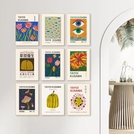 Pôsteres de Arte Yayoi Kusama - Conjunto Vintage para Decoração de Parede - imagem 5