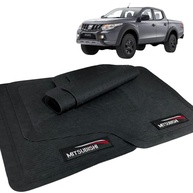 Jogo de Tapetes de Borracha Premium para Mitsubishi L200 Triton 2020-2022: Proteção e Estilo com Logo Bordado - imagem 1