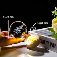 Beija-flor 3D em Bola de Cristal K9 com Base LED – Presente Encantador para Mulheres - imagem 3