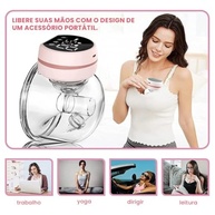 Bomba de Tirar Leite Elétrica Portátil Recarregável - Bombinha Rosa Silenciosa com 4 Modos e 9 Níveis - imagem 3