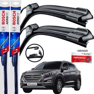 Par de Palhetas Limpador Parabrisa Bosch Aerofit Silicone Hyundai Tucson 2008-2016 - imagem 2