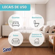 Sanol Limpador Perfumado de Superfícies - Roupa Lavada 120ml Azul - imagem 4