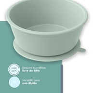 Tigela de Silicone Redonda para Bebê - Segura, Livre de BPA, Fácil Limpeza - imagem 4