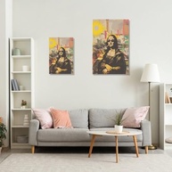 Arte de Parede Mona Lisa Pop Art Moderna 30x45cm | Decoração Criativa para Sala e Quarto - imagem 5