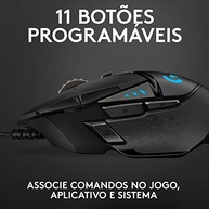 Mouse Gamer Logitech G502 HERO com RGB LIGHTSYNC, Ajustes de Peso, 11 Botões Programáveis e Sensor HERO 25K - imagem 5