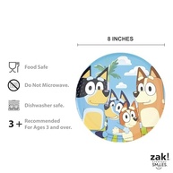 Conjunto de Louça Bluey Kids Zak Designs - 6 Peças com Prato, Tigela, Copo, Garrafa e Talheres | Azul, Sem BPA, Lavável na Lava-Louças - imagem 5