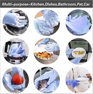 Luvas De Silicone Para Lavar Louça, Luvas De Borracha Reutilizáveis Para Lavar Louça, Luvas De Limpeza Com Esponja E Esfregões Para Tarefas Domésticas, Banheiro, Cozinha, Carro, Animais De - imagem 4