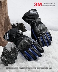 Luva de Moto Inverno BORLENI: Impermeável, Térmica, Fibra de Carbono e Touchscreen - imagem 5