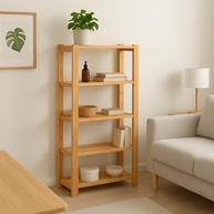 Estante Organizadora de Madeira com 5 Prateleiras | Design Moderno e Versátil para Qualquer Ambiente - imagem 4