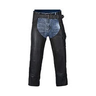 Calça masculina de couro de motocicleta HWK motociclista motociclista cowboy corrida preta de couro legítimo - imagem 1
