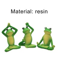 3 Estatuetas de Sapo de Ioga em Resina - Decoração Meditativa para Mesa, Jardim e Ambientes Internos e Externos - imagem 4