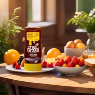 Mel Puro Flores De Aroeira- Melbras Squeeze 300g- Mel Brasil - imagem 1