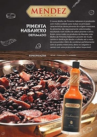 Kit Molho de Pimenta Mendez 60ml 06 Habanero Defumada Vidro - imagem 3