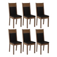 Conjunto de Sala de Jantar Bahamas - Mesa de Madeira com 6 Cadeiras Confortáveis - imagem 1