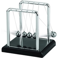Escultura Decorativa Pêndulo de Newton 13,5 cm – Design Moderno com Movimento Relaxante para Mesa - imagem 1