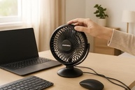 Mini Ventilador de Mesa USB Silencioso Potente - Ideal para Escritório e Home Office - imagem 3