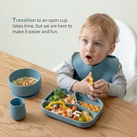 Copo de Silicone SAMiGO para Bebês 6-12 Meses – Copos Abertos Pequenos para Alimentação Autônoma (BLW) – Conjunto com 2 Unidades - imagem 5