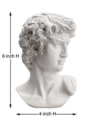 David de Michelangelo - Estátua de Busto em Resina 15 cm | Decoração Elegante e Durável - imagem 3