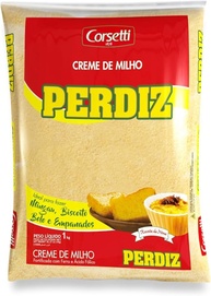 Creme De Milho Perdiz 1Kg, Corsetti Alimentos, Farinha De Milho Fina, Vermelho, Deliciosamente Versátil E Rica Em Fibras, Receita Familiar Desde 1878 - imagem 1