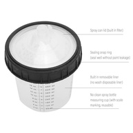 Kit Copo de Mistura para Pulverizador de Tinta 23 Peças - Sistema Estável e Versátil para Pintura Automotiva - imagem 3