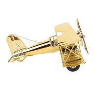 Modelo de Avião Retrô em Ferro Banhado a Ouro - Decoração Vintage para Estúdio e Casa - imagem 2