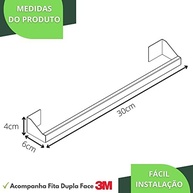 Porta Toalha de Rosto Adesivo em Inox - Sem Furos, Moderno e Resistente - imagem 2
