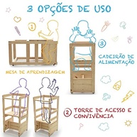 Torre Montessoriana Premium com Regulagem de Altura 4x1 - Torre de Aprendizagem Segura e Versátil para Crianças - imagem 5