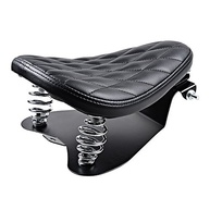 Assento Solo de Moto em Couro Sintético Diamante c/ Molas e Suporte - Estilo Custom - imagem 2