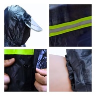 Capa De Chuva Impermeável Com Touca E Viseira Motoqueiro Moto Faixa Refletiva Motoboy Capuz Jaqueta Calça Ciclista premium - imagem 3